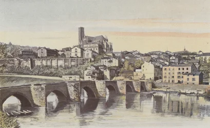 Limoges, General View, Upstream from Saint-Etienne Bridge (Left Bank of the Vienne)