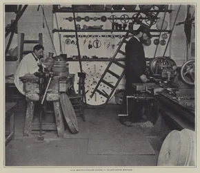 Mounting Workshop at the Sevres Porcelain Factory, France