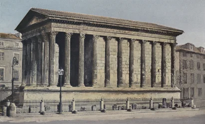 Nimes, Maison Carree (Museum of Antiquities), SW View