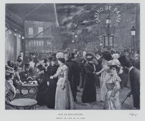 On the boulevard outside the Cafe de la Paix, Paris