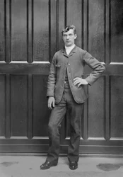 Portrait of a young man, Bourmont region in Haute-Marne, circa 1880. Photography. Ducos Collection.