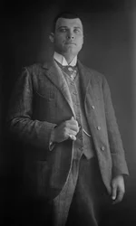 Portrait of man, Bourmont region in Haute-Marne, circa 1880. Photography. Ducos Collection.