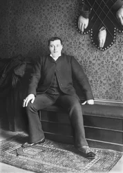 Portrait of man, Bourmont region in Haute-Marne, circa 1880. Photography. Ducos Collection.