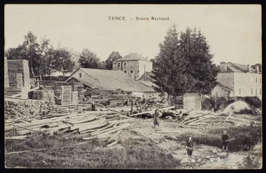 Sawmill Reviraud in Tence, Haute-Loire, c.1900