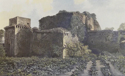 Tiffauges, Castle Ruins, View from the Courtyard
