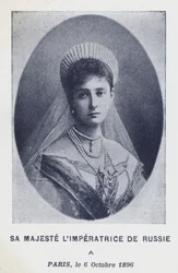 Tsarina Alexandra of Russia in Paris, France