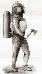 A 19th Century American Deep Sea Diving Suit, from 