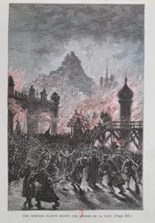A Huge Light Dissipated the Shadows, from Michel Strogoff by Jules Verne (1828-1905), 1893