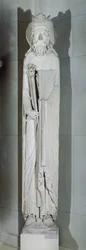 A King, possibly Solomon, from the west facade of Notre-Dame de Corbeil, Essonne