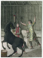 A Shaman Banishing the Evil Spirits of a Sick Person, Siberia