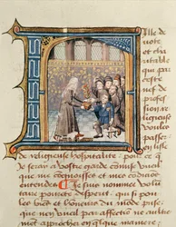 A Sister Receiving Gifts from Patients, from Le Livre de Vie Active de l
