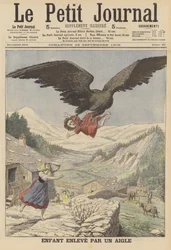 A child carried off by an eagle in the Italian Alps