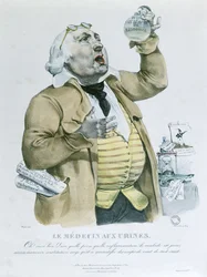 A doctor examining urine