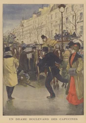 A murder on the Boulevard des Capucines, Paris