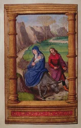 Flight into Egypt (from a Book of Hours, Paris)