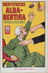 Advertisement for Alba-Dentina toothpaste, c.1900