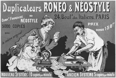 Advertisement for Roneo and Neostyle duplicators