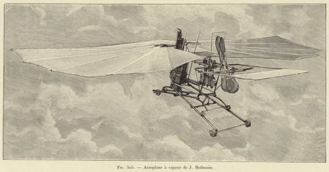 Steam Aeroplane by J Hofmann (engraving)