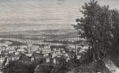 Agen - Lot-et-Garonne - engraving in 