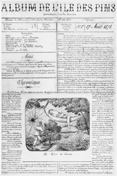 Album of the Isle of Pines, title page, 17th August 1878
