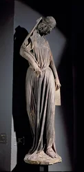 Allegorical figure of The Synagogue, from the south transept portal of the cathedral, c.1230