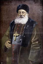 Portrait of Alphonse Favier, French lazarist, bishop of Beijing, hero of the siege of legations by the Boxers, in 1900