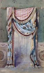 An Interior with a Curtain Design, c.1880