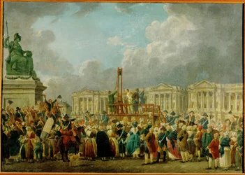 An Execution on the Place de la Revolution, the Former Square Louis XV, Now Place de la Concorde, Paris
