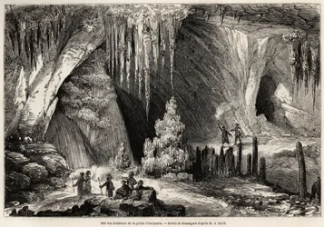 An internal view of the cave of Antiparos, island of the Cyclades