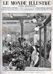 Anarchist attacks in Paris in February 1894. The explosion at the Terminus Cafe. “The Illustrated World” of February 17