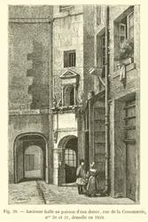 Former freshwater fish market, rue de la Cossonnerie, nos 30 and 31, demolished in 1859