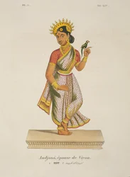 Andjana, wife of Vayu (engraved by C. de Motte)