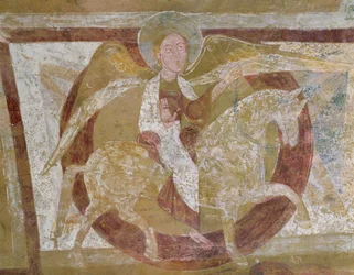 Angel on Horseback, from the ceiling of the crypt