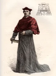 Antoine Duprat, Cardinal Legat Francais - Engraving from 