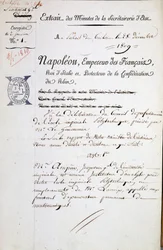 Appointment by Napoleon of André Marie Ampère as inspector of Polytechnique - Mandatory Mention: Archives of the Bibl. de l