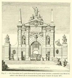 Triumphal Arch on the Dormant Bridge of the Saint-Antoine Gate, Started under Henry II, Completed under Henry III and Rebuilt in 1660 for the Entry of Louis XIV