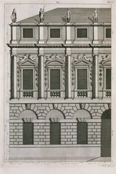 Architectural design demonstrating Palladian proportions, c.1716