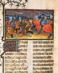 Armee Fighter, Miniature Taken from the Manuscript of Francesco Petrarca 
