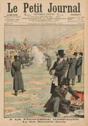 At the Spanish Frontier, Duel between Paul Deroulede and Jean Jaures, Illustration from Le Petit Journal, 18th December 1904