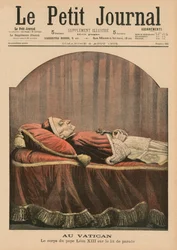 At the Vatican, Pope Leo XIII lying in state, front cover illustration from 