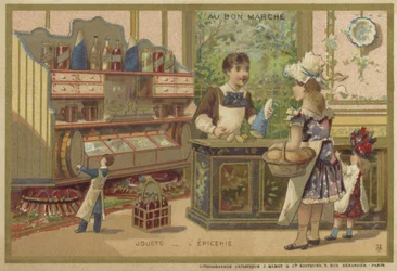 Au Bon Marche cards featuring children
