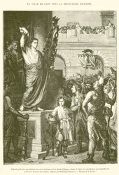 Augustus Presents to the Deputies of the Three Provinces of Celtic Gaul, Assembled in Lyon, the Constitution by Which These Provinces Will Be Governed (engraving)