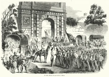 Austrian Troops Entering Milan, Italy, 6 August 1848