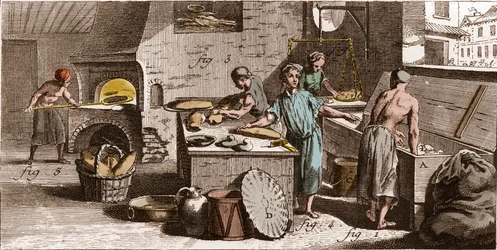 Bakery - A Bakery - The Great Encyclopedie, ou Dictionnaire Raisonne des Sciences, des Arts et des Metiers by Denis Diderot and Jean d