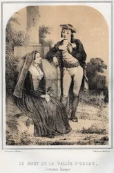 Basque Costumes - The Mute of the Ossau Valley - Engraving in 