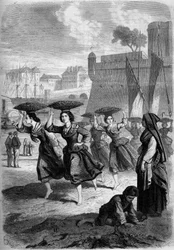 Bayonne Sardine Merchants Going to Biarritz, Pyrenees Atlantiques