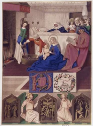 Birth of Saint John the Baptist (interior), after painting France 15th century