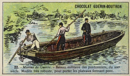 Boat of French military bridge builders