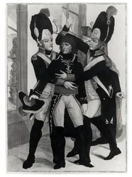 Bonaparte Protected by Two Grenadiers during the Session in St. Cloud, 19 Brumaire an 8 (10th November 1799)