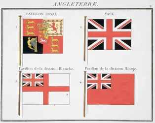 British Maritime Flags, from a French book of Flags, c.1819